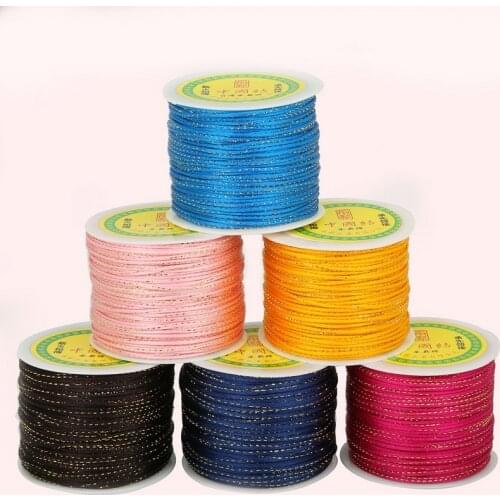 High Quality 100yard/roll 2mm Korean Silk Cord Chinese Knot Cord Macrame Rope Bracelet String Thread DIY Jewlery Accessories