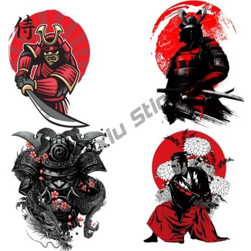 Samurai Demon Funny Car Stickers and Decal Waterproof for Bumper Trunk Scratch-Proof Decals Exterior Decoration KK12x12cm