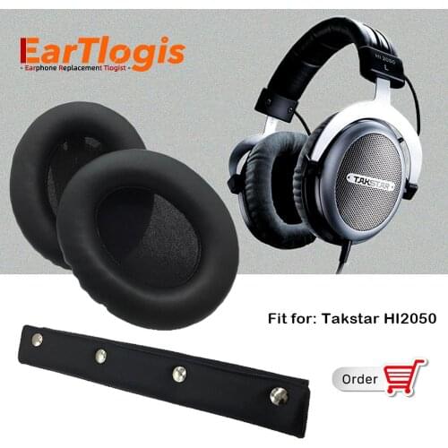 EarTlogis Replacement Parts for Takstar HI2050 Hi-2050 Earpads Bumper Headband Cushion Earmuff Cover Cups pillow Sleeve
