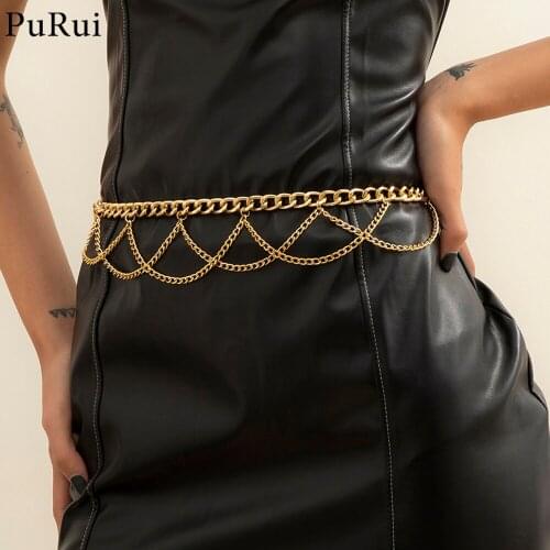 Multilayer Chain Belts for Women Metal Waist Chain Body Summer Beach Jewelry for Women and Girls Tassel Bkini Body Chain Belt