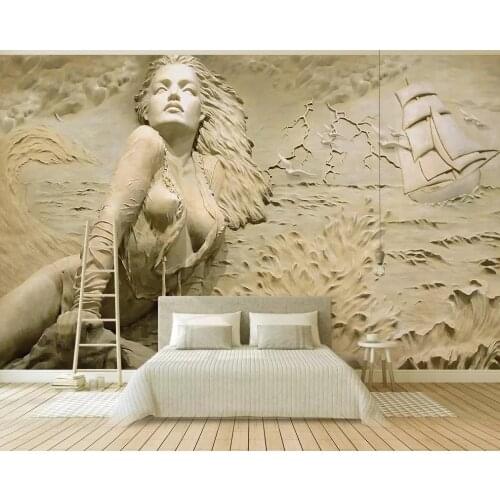 01 Custom Wallpaper 3D Relief Sex European Lady Art Wall Mural Living Room Bedroom Wallpaper