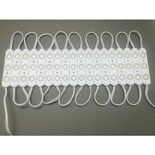 1000pcs/lot NEW 5730 3LED Injection Led Module 12V With Lens Waterproof IP67 120degree1.5W White LED Sign Shop Banner