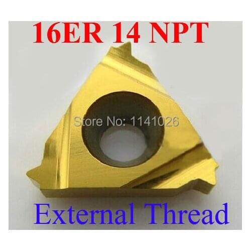 16ER 14 NPT Carbide Threading Inserts External Threading Insert Indexable Lathe Inserts for Threaded Lathe Holder