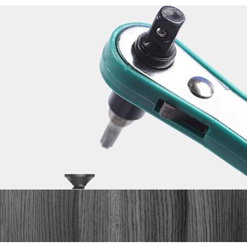 17pcs Multifunction Steel Ratchet Handle Wrench Connector Socket Screwdriver Bit Bike Socket Wrench Kit Tool