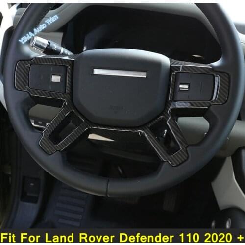ABS Accessories Steering Wheel Panel Cover Trim Frame Molding Garnish Bezel Surround Fit For Land Rover Defender 110 2020 2021