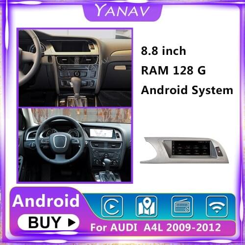 8.8 Inch 2 Din Android Car Radio For Audi A4L 2009-2012 Multimedia Player Auto Head Unit GPS Navigation Stereo Receiver 128G