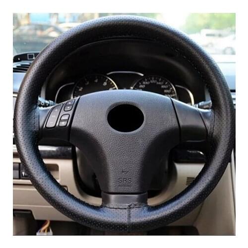 1 PC DIY Car Steering Wheel Cover With Needles and Thread Artificial leather Gray/ Black Fit for Diameter 38cm hot sale
