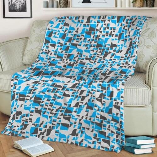 Abstract Geometric Pattern 3D Printed Velvet Plush Throw Fleece Blanket Bedspread Sherpa Blanket Home Decora