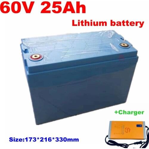 Free Shipping 60V 3000W Lithium Scooter Battery 60V 25AH Electric Bike Battery Li-ion Lipo with 50A BMS and 67.2V 3A Charger