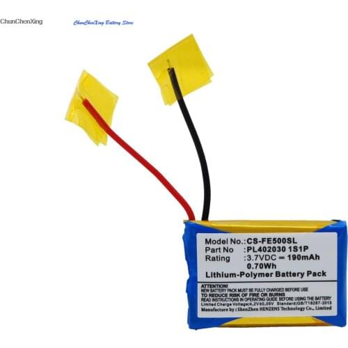 Cameron Sino 190mAh Battery PL402030 1S1P for Fiio E3, E5, E6