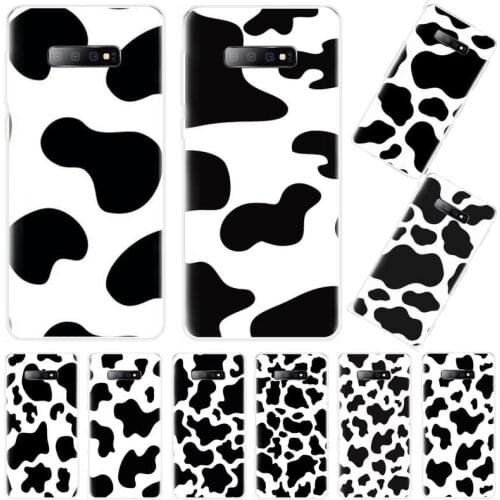 Black Cow Symbol Pattern Print Phone Case For Samsung Galaxy S5 S6 S7 S8 S9 S10 S10e S20 edge plus lite coque shell funda hull