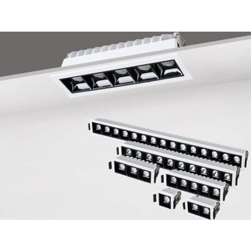 Dimmable COB LED Downlights Square Recessed Strip CREE Spotlights 6W 12W 24W LED Ceiling Spot Lights AC110V 220V 240V Lamp Room