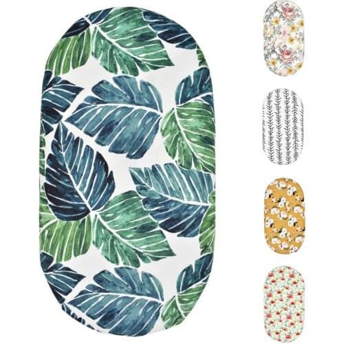 Baby Kids Bassinet Sheet Floral Print Removable Bassinet Pad Cover Skin Friendly Baby Bassinet Sheets for Infant Accessories