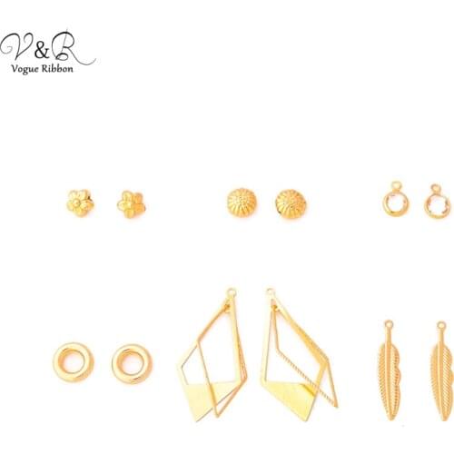 Diy Jewelry Making Accessories Findings Gold Plated Geometric Metal Plate Pendent Jewelry Making Material For Jewelry Making