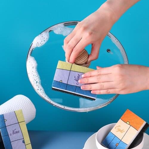 Double Sided Kitchen Cleaning Magic Sponge Kitchen Cleaning Sponge Scrubber Sponges Household Cleaning Tool