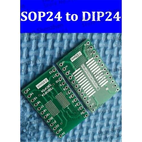 Environmental product 10pcs sop24 to dip24 Interposer Moudle PCB Board Adapter Plate