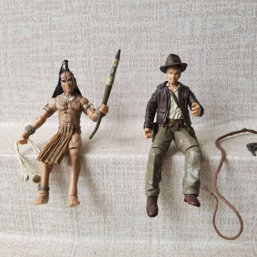 1pcs 10cm Cartoon anime Indiana Jones Action Figures Model decoration Dolls kids PVC education model for collection toys