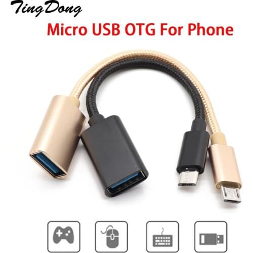 TingDong Micro USB OTG Cable Data Transfer Micro USB Male to Female Adapter for Samsung HTC Android