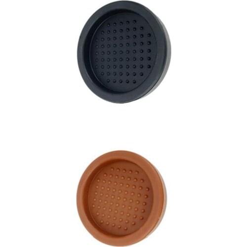 Coffee Tamper Mat, Food Safe Silicone Tamping Stand Mat Anti-Slip, Round Tamper Seat (Black/Brown)-ABUX