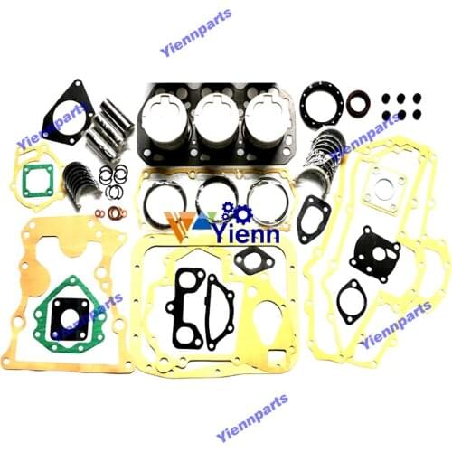 K3M Overhaul Rebuild kit Piston Ring Cylinder Liner Full Gasket Bearing Set For Mitsubishi MT300 MT301 Tractor Diesel Engine