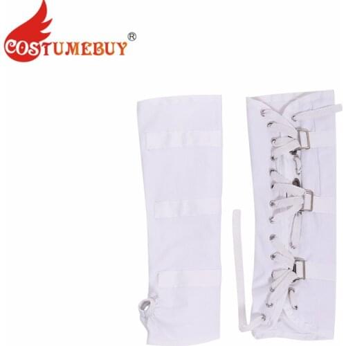 CostumeBuy MJ Michael Jackson collection White BAD Punk Cotton Adjustable ArmBrace Glove Performance Show Party