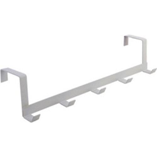 Metal Hanger Storage Holder Over The Door Rust Proof and Waterproof for Coat Robe Hat Cloth Towels Hanging 29X7.5X6.3cm LBS