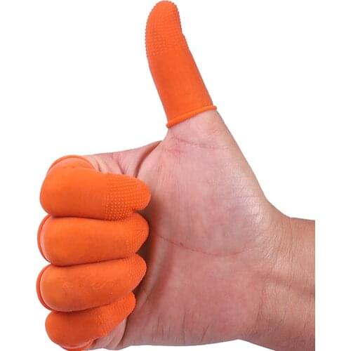 100Pcs Reusable Non-slip Latex Finger Cots Protector Gloves Disposable Nail Tool