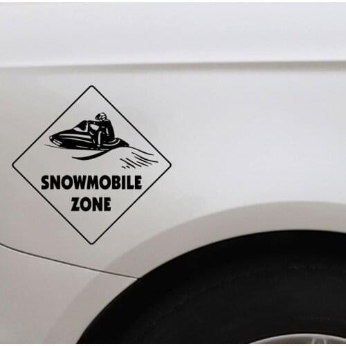 15.6CM*15.6CM Snowmobile Crossing Decal Zone Creative Car Sticker Decals Bumper Decoration Accessories N1241