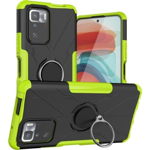 Military Grade Shockproof Case for Xiaomi MI 10T Lite Mi 10i Mi11 Lite Magnetic Metal Finger Ring Holder Cover