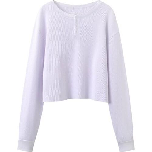 Oversize Women Soft Cotton O Neck Pullover 2021 Spring-autumn Fashion Ladies Casual Loose Pullover Female Solid Color Pullover