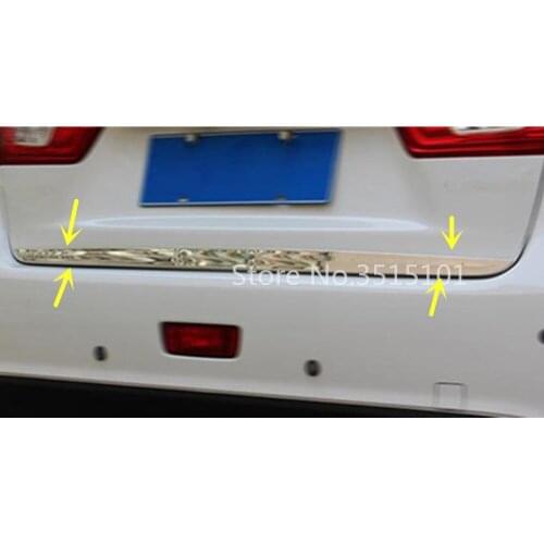 Car Stainless Steel Rear Door License Tailgate Bumper Frame Plate Trim Lamp Trunk For Mitsubishi ASX 2013 2014 2015
