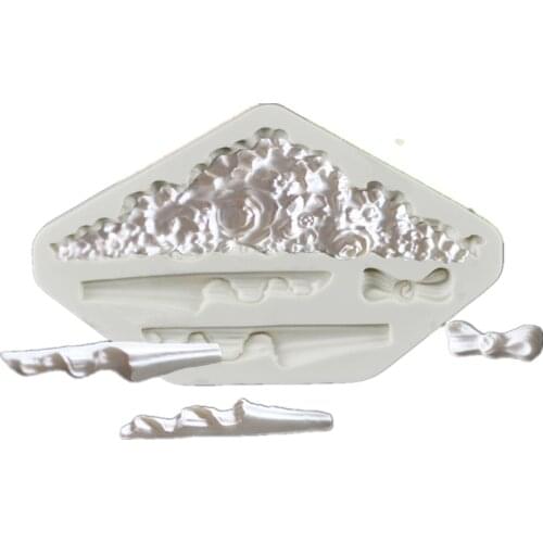 Vintage Relief Rose Silicone Cake Mold Fondant Wedding Cake Decorating Tools 3D European Decorative Sugarcraft Fondant Mold H372