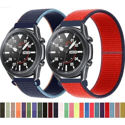 20 22mm watch band For Gear s3 Frontier strap Galaxy watch 3 45mm 41mm 46 active 2 44mm 40mm Nylon huawei watch gt2e/2 strap 42