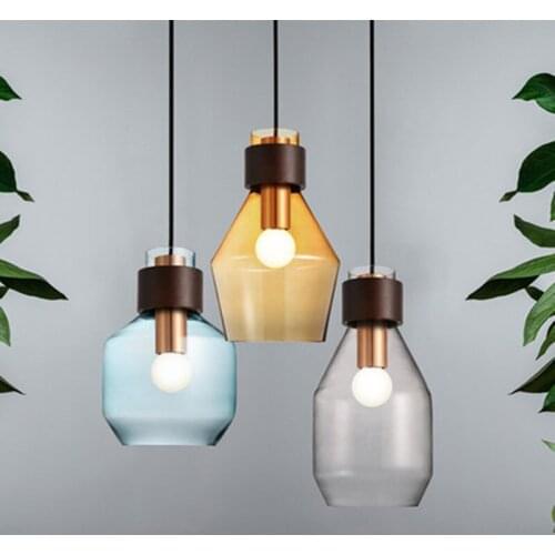 Luminaire glass restaurant Home Decoration E27 Light Fixture living room luminaria pendente luminaire luminaire suspendu