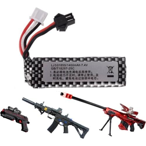 Airsoft Lipo battery 7.4V 1400mah lipo battery Air gun electric water pistol lithium battery toy gun accessories