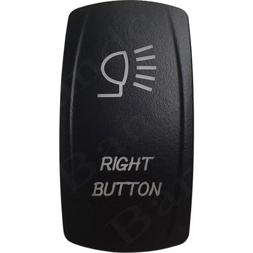 Cover Cap Only! RIGHT BUTTON Laser Etched Rocker Switch Backlit Cover Cap for the ARB/Carling/NARVA Switches, Car Interior Parts