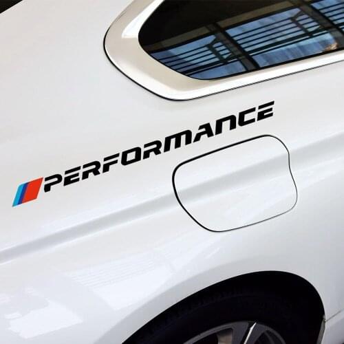 Car Styling Performance Rear fender Car Side Logo Vinyl stickers Decal For bmw e46 e39 e90 f30 f34 f10 x5 x6 e60 f15 e36 e53 e34