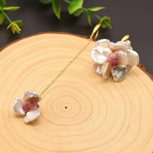 High Quality Natural Fresh Water White Pearl Asymmetrical Earrings For Women Lovers' Original Design Korean Style Women Fashion