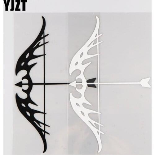 YJZT 10.7CM*18.1CM Personalized Bow And Arrow Car Stickers Decorative Pattern Vinyl Decals 1A-0272