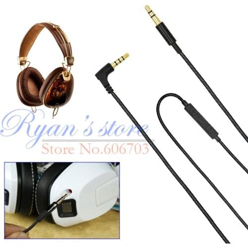 Replacement audio cable with mic remote line for skullcandy Crusher / aviator headphones