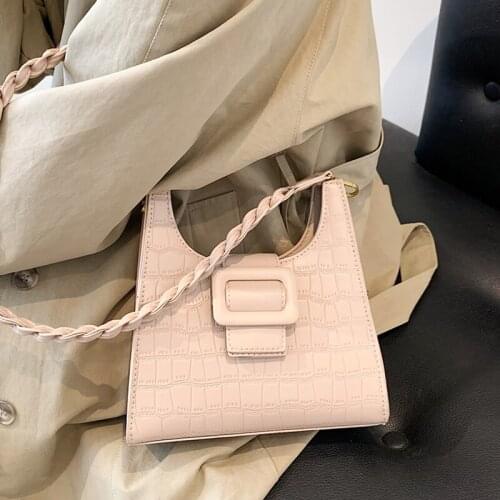 Stone Pattern Shoulder Bags for Women 2021 New Design Small Hobo Bag Luxury Brand Handbag Lady Hit Sale Pu Leather Crossbody Bag