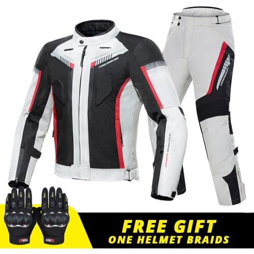 Winter Motorcycle Jacket Chaqueta Moto+Pants Waterproof Motocross Suit Protection Equiment Motorbike Riding Racing Jacket Wen