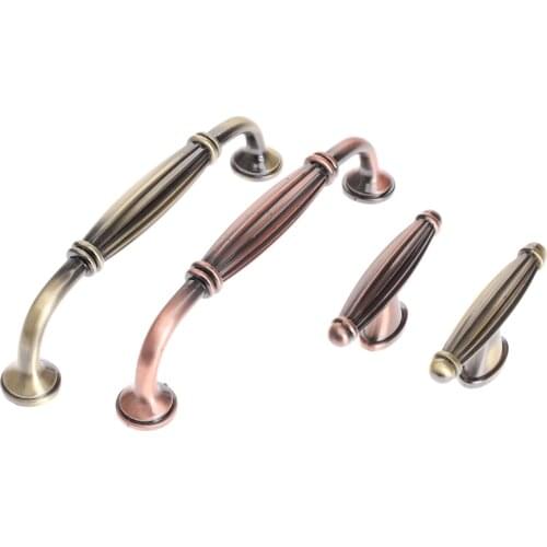 1Pc Antique Brass Furniture Door Single Ring Pulls Handle Knob Round Ring Kitchen Cabinet Drawer Cupboard Handle Flower
