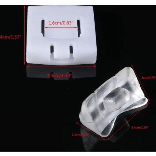 2 Set 6 Piece Suit Seat Buckle Clip Runner Guide For V.W. GOLF MK1 MK2 MK3 CORRADO SCIROCCO White Plastic MOLE