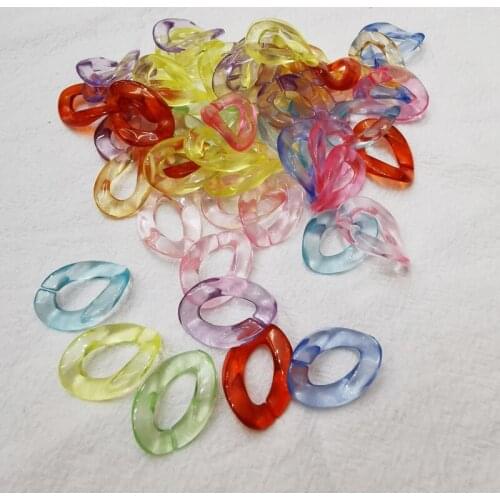 780pieces 16x23mm Acrylic transparent twister Link Chain connectors.open ring beads.for woman Jewelry Making accessories 2021