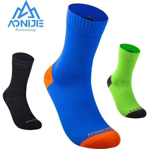 AONIJIE One Pair E4821 Outdoor Sports Waterproof Socks Bamboo Fiber Inner Layer Water Repellent For Trail Running Warking Ride