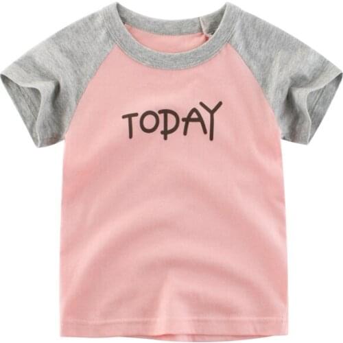 Kids T Shirt For Summer Children Cartoon Baby Letter Infant Girls T-Shirts Clothes Cotton Toddler Girl Tops 18M-8Y