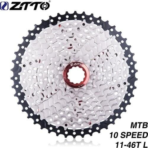 ZTTO bike Cassette MTB 10 speed 11-46 Sprocke Wide Ratio Freewheel For Mountain Bike 10s M590 M6000 M610 M780 X7 bicycle parts