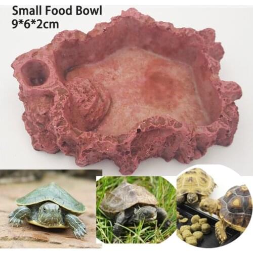 Resin Reptile Feeder Bowl Basin Food Feeder Water Drinker Dish Crawler Turtle Tortoise Scorpion Lizard Pet Supplies