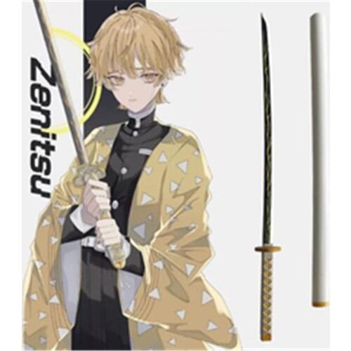 Cosplay Anime Kimetsu no Yaiba Sword PU Prop Sword Demon Slayer Agatsuma Zenitsu Satoman Tanjiro PU Weapon Katana Prop 104cm